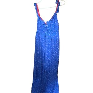 VTG Gee Gee By Milaca Mills lightweight ice cream print maxi ruffle nightdress L